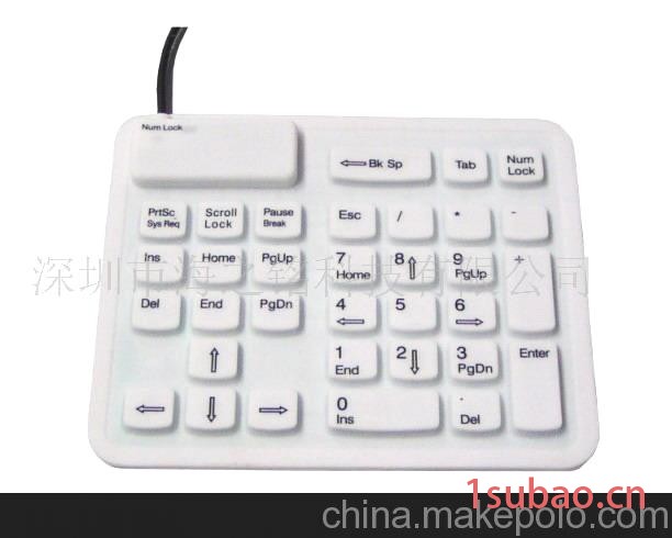33键防水硅胶小数字键盘