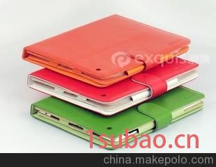 厂价供应供应ipad 2 真皮皮套保护套键盘，6色可选