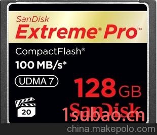 批发原装闪迪SanDisk至尊超极速CF存储卡 128GB-100M/S闪存卡