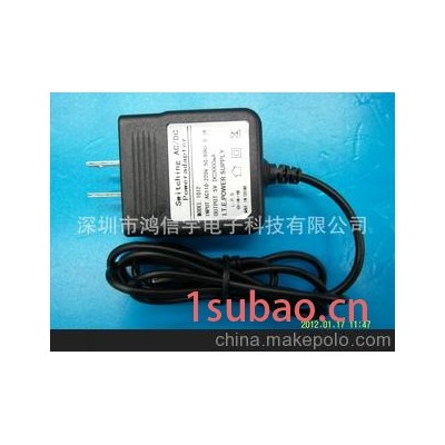 美规5V2A/12V1A/9V1A横插电源适配器