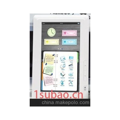 厂家直销批发供应EB-1786-7寸彩屏触摸电子书 4G 电子词典