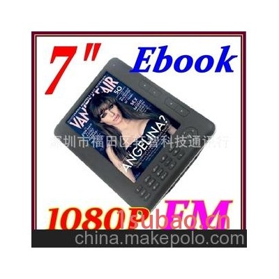 厂家直销 便宜 7寸高清彩屏 电子书 电纸书 Ebook Reader
