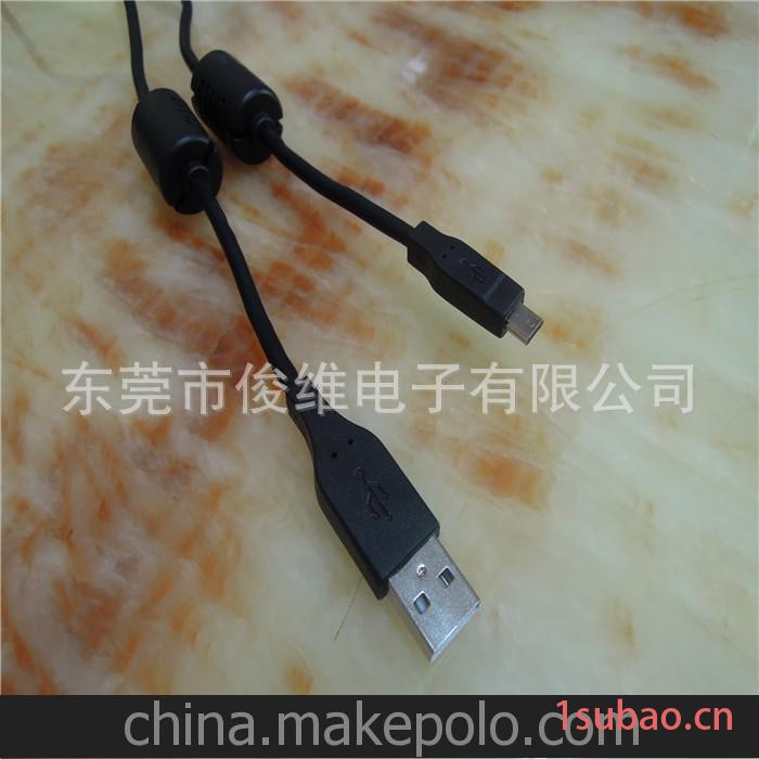 供应手机数据线 USB双磁环 Micro5P USB数据线