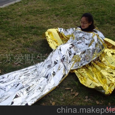 供应：镀铝膜睡袋，各种尺寸。户外急救，方便携带