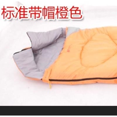 棉睡袋 帽子可拆卸 可拼双人 加厚带帽睡袋