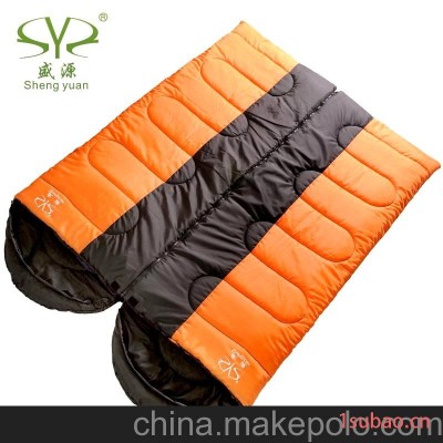 双倍加厚 睡袋户外 成人睡袋超轻野营 拼接冬季保暖午休睡袋1.3KG