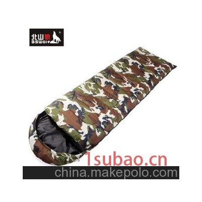北山狼睡袋 成人睡袋 户外野营睡袋 秋冬 迷彩睡袋SL005