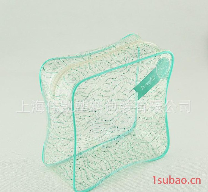 沐浴用品收纳袋 透明可印刷PVC防水居家旅游便携洗漱包图2