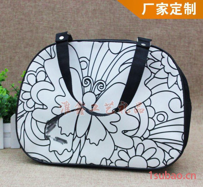PP缝纫拉链手提袋订制pvc化妆品袋 PVC洗漱包免费设计图3
