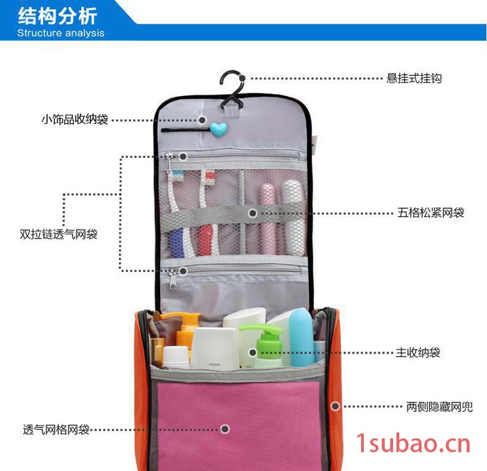 旅行必备洗漱包男士便携防水女士化妆包出差旅游用品收纳袋大容量图2