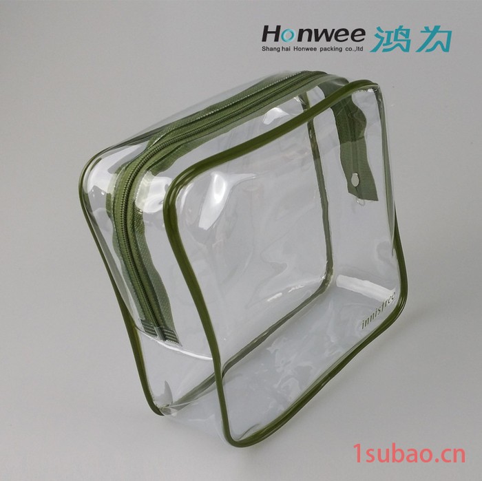 透明pvc袋子拉链袋 立体化妆品塑料包装袋防水旅行洗漱包直销图3