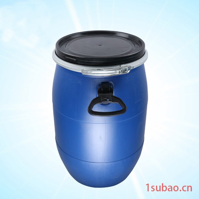 供应60升化工桶带 提手塑料桶铁箍桶60L法兰桶大口塑料桶吉安容器直销图2