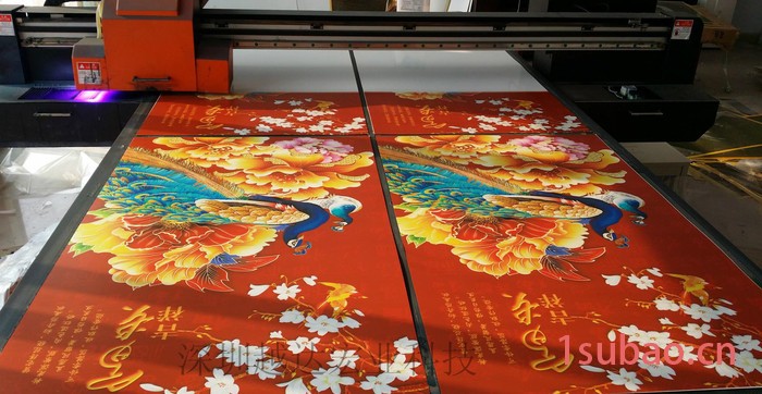 重庆仿古隔断玄关喷画设备 UV浮雕喷绘机 不限材质直接打印图3