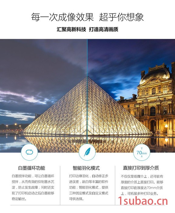 金谷田亚克力平板打印机/万能平板喷绘机/UV平板打印机图8