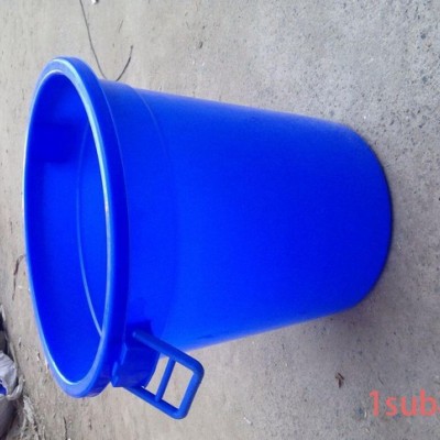 直销带盖塑胶水桶 圆形带把手塑料桶 圆形楼道垃圾桶 白蓝红