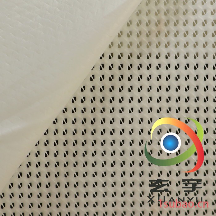 玄宇定做高强度复膜喷绘网格布绑带用布 涂塑网格布 防风网厂家图5