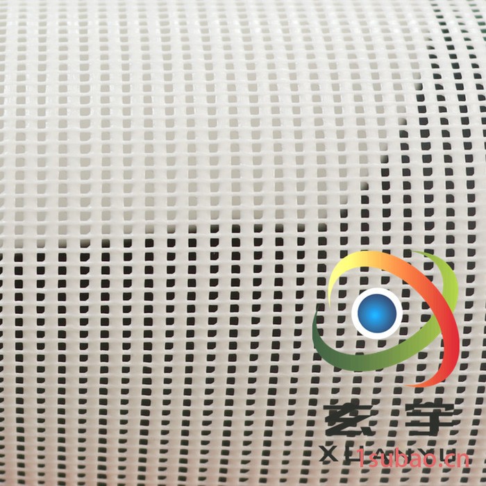 玄宇定做高强度复膜喷绘网格布绑带用布 涂塑网格布 防风网厂家图7