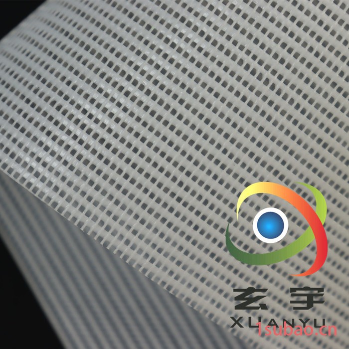 玄宇供应耐酸碱抗紫外线PVC网格布广告喷绘布专用遮阳网眼布图2