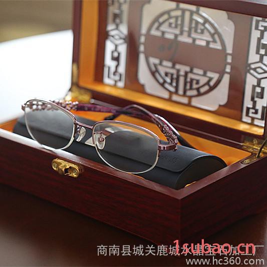 陕西鹿城水晶天然白水晶眼镜平光镜护目镜保护眼睛防辐射男女新款图2
