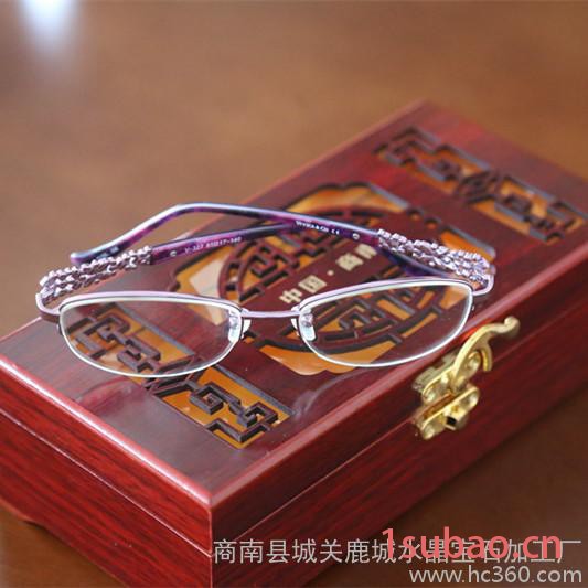 陕西鹿城水晶天然白水晶眼镜平光镜护目镜保护眼睛防辐射男女新款