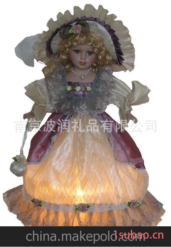 厂家供应陶瓷娃娃台灯 个性居家装饰灯具 欧式布艺灯饰