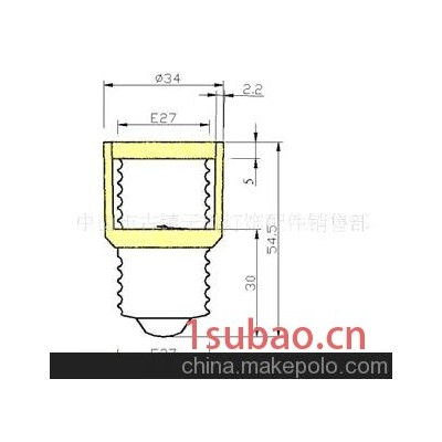 供应E27转E27灯头,灯座(加长型)