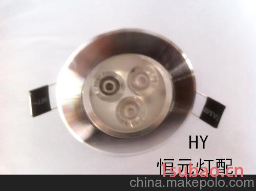 3W高光套件/恒元LDE天花灯外壳 1.8mm 85mm外径 散热器45高2.3元图3