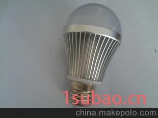 新款7W防水防尘球泡灯高性能散热器外壳，LED灯具配件