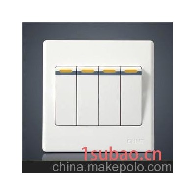 正泰开关插座 NEW7C 四开双控开关面板 正泰电工开关插座
