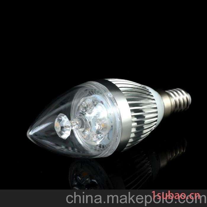 LED蜡烛灯泡 LED尖泡E14节能灯泡3W瓦5W拉尾灯小螺口 led灯泡