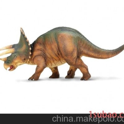 美国Safari正品三角龙仿真恐龙模型玩具经典收藏版恐龙模型瓦解