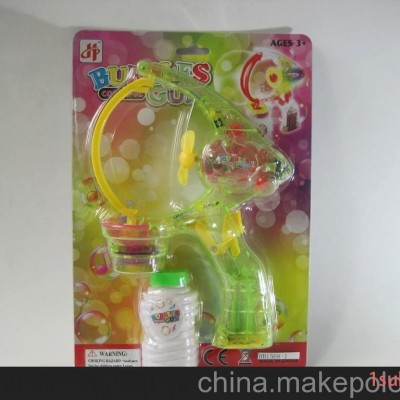 玩具批发 透明大泡 电动泡泡枪 自动泡泡枪带音乐2色彩灯夏天玩具