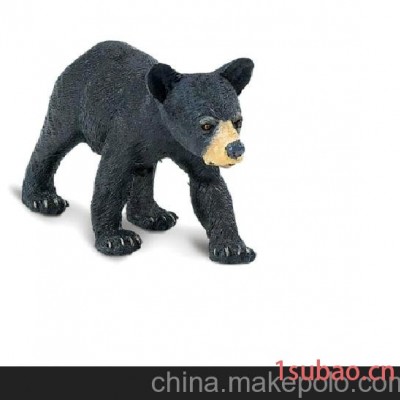 熊宝宝美国Safari正品黑熊幼兽仿真动物模型玩具特价CE认证