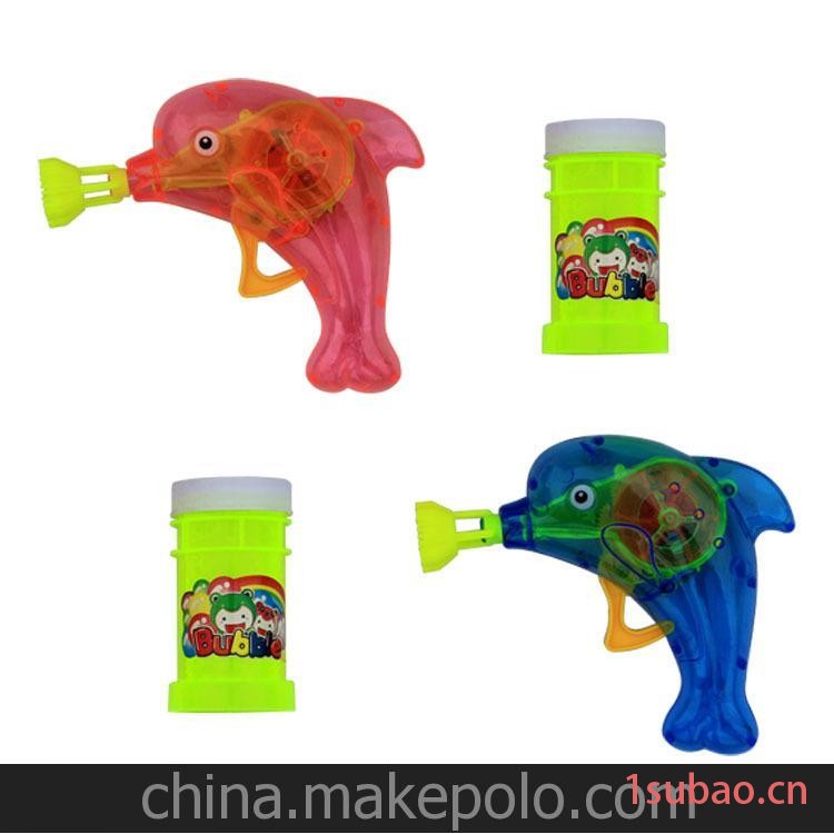 模型玩具 发光海豚泡泡枪 儿童泡泡水玩具 创意小礼品吹泡泡