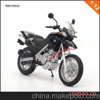 供应奥图美1:12BMW(宝马)F650摩托车(黑色)合金车模型玩具