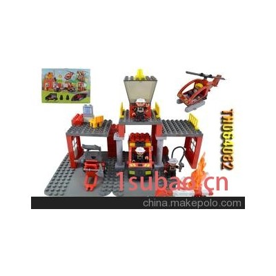 益智系列--电动消防系列灯光音乐积木（TH064082/064083）