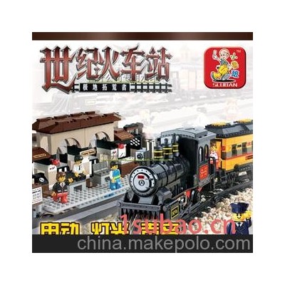 兼容乐高万格邦宝益智积木 世纪火车极地拓荒者 厂家直销底价清仓