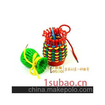 花篮编织益智玩具 儿童穿线积木 手工编制桌面玩具 厂家直销 9球