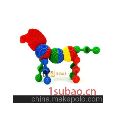 软体动物积木 塑料积木儿童桌面拼搭益智厂家直销批发 每袋500克