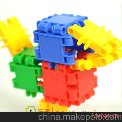 新天地积木 方块塑料积木 儿童益智拼插早教玩具 幼儿园箱装550粒