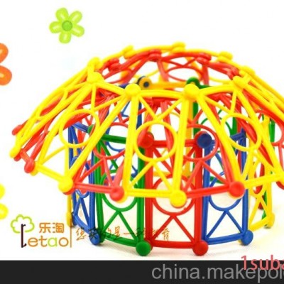 供应 软编制塑料积木儿童桌面玩具 幼儿园积木 ABS益智玩具 批发