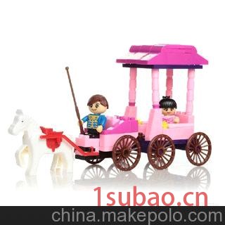正品邦宝公主出游 乐高式拼装积木 公主女孩益智玩具图2