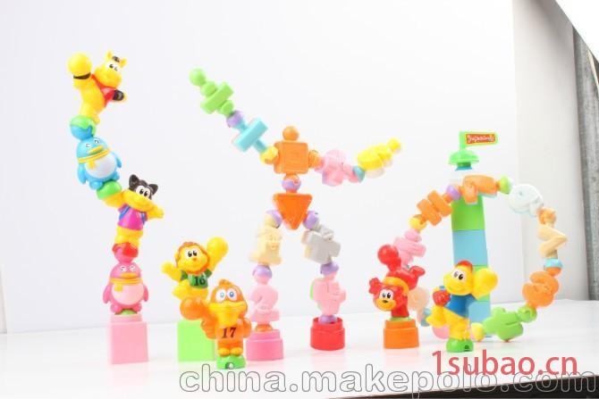 高级礼品盒 ABS 无毒料 乐园积木 玩具积木 益智动物摇铃积木图4