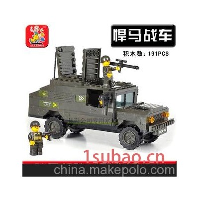 兼容乐高开智启蒙积木玩具陆军部队-悍马战车儿童益智拼插装现货