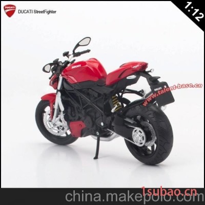 供应奥图美1:12DUCATI(红色)摩托车合金车模型玩具