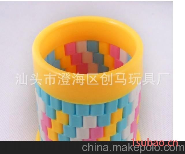 创马玩具厂直销智力积木笔筒 蒙牛促销赠品智力笔筒玩具图3