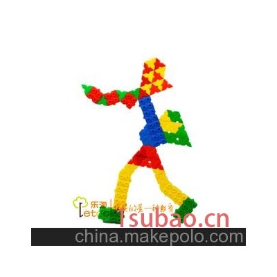 趣味积木 塑料积木 幼儿园 玩具 儿童益智拼插玩具 95件/1斤袋装