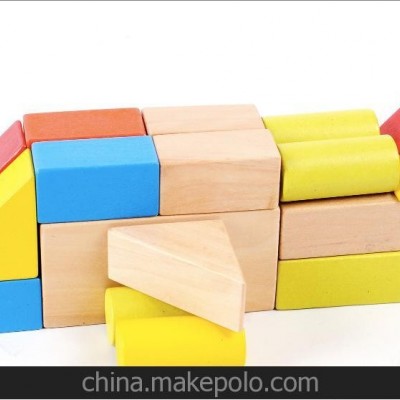 木制玩具 50粒 彩虹积木