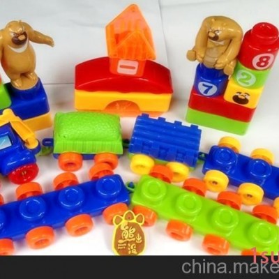 包邮 正版授权 熊出没 益智积木玩具系列 袋装积木 宏星 314
