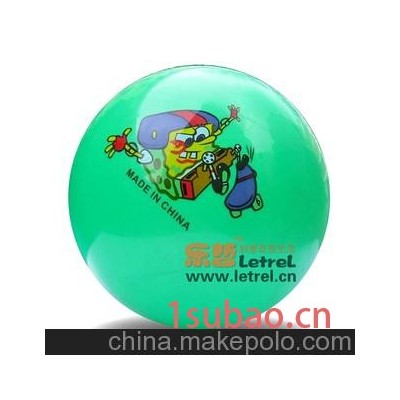 儿童充气玩具 9寸海绵宝宝卡通贴标球/皮球/波波球/pvc充气球